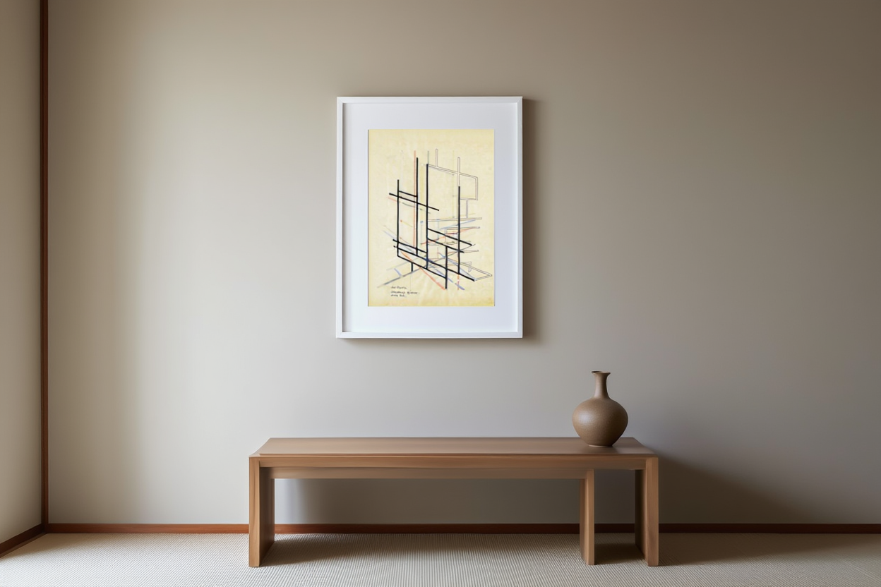 Structure Spatiale – Félix Del Marle (1949) | Abstract Geometric Art Print