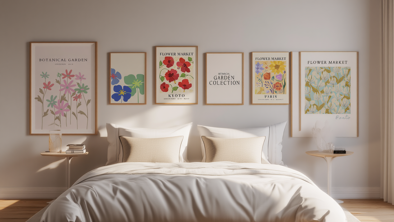Pastel Blooms: 6 Dopamine-Inspired Flower Market Prints