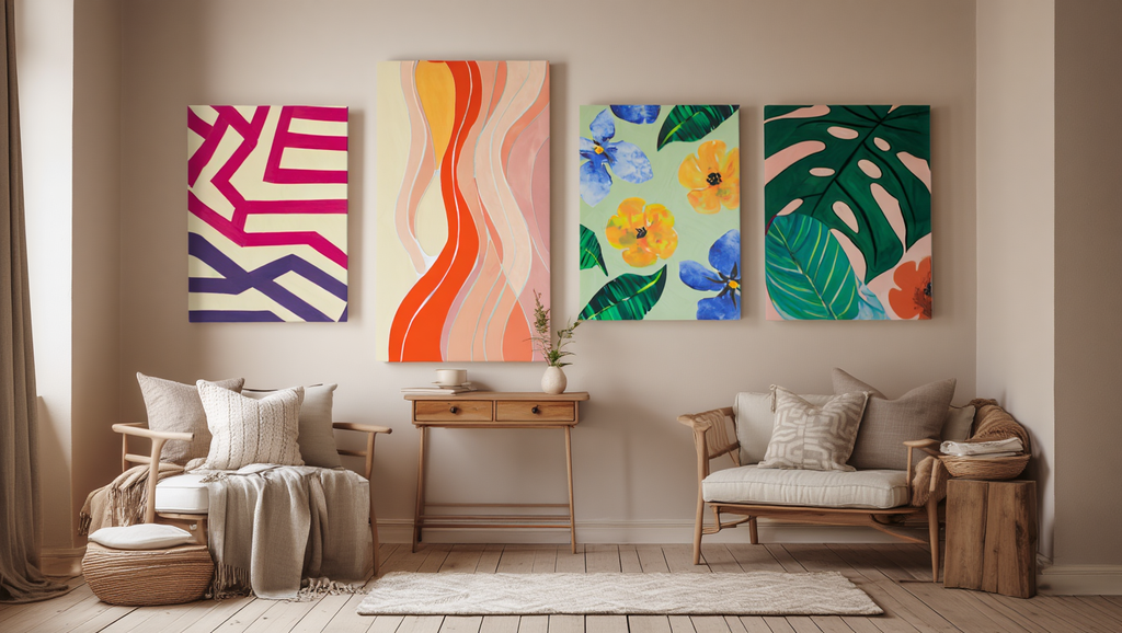 Vibrant Energy – Set of 4 Abstract Art Prints