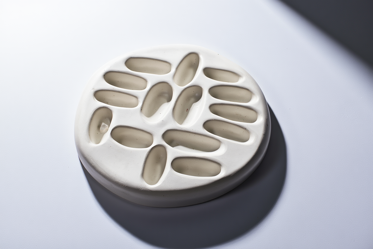 Minimalist Plaster Jewelry Tray Holder – White Cream  Home Decor