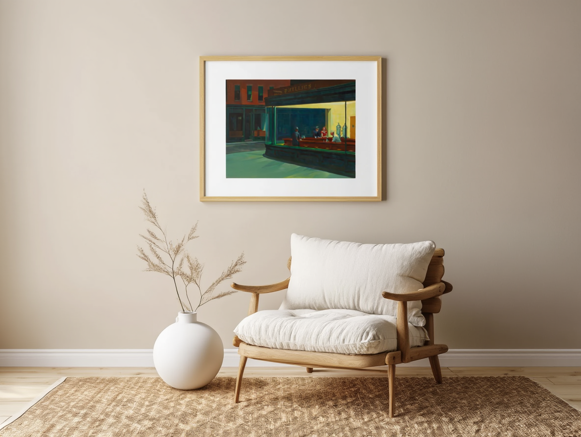 Edward Hopper – Nighthawks, 1942 – American Realist Art Print | Iconic Modernist Wall Decor