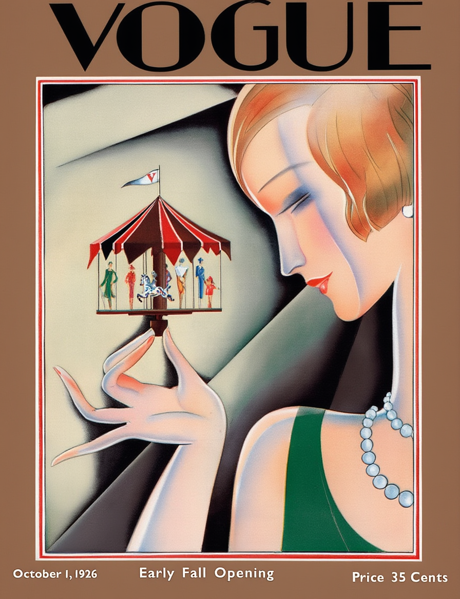 Vogue October 1, 1926 – Vintage Fashion Illustration Poster