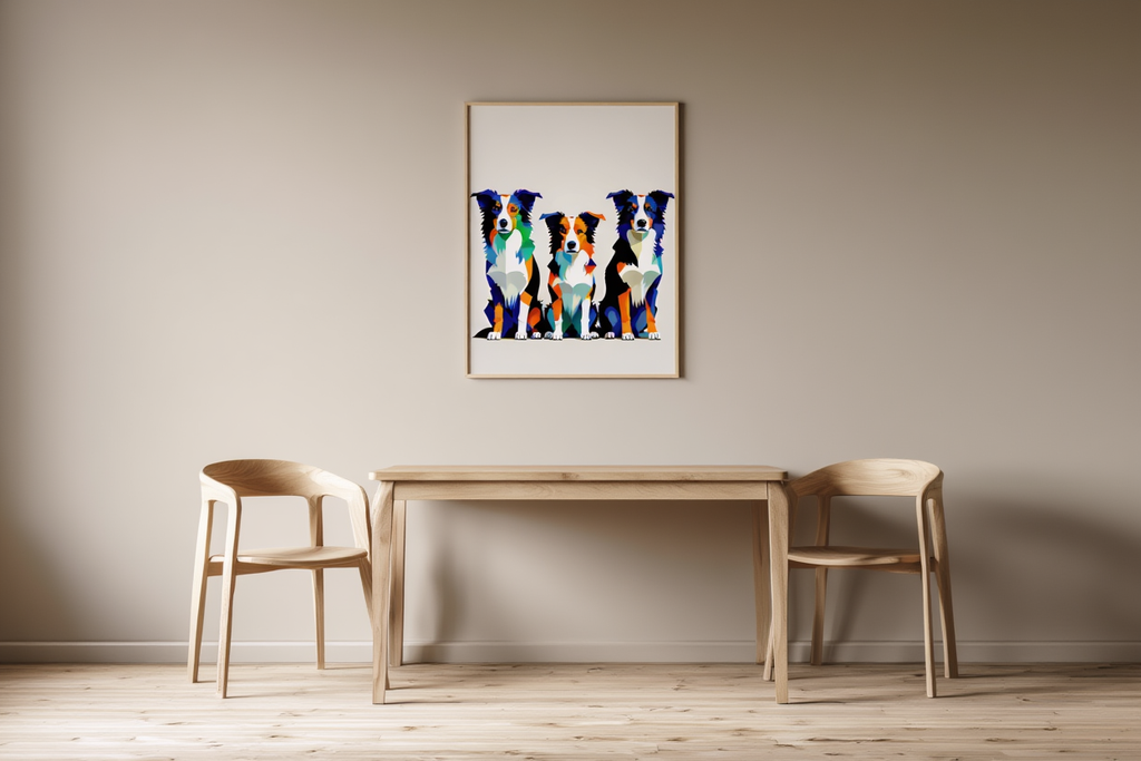 Border Collie Poster – Modern Dog Pop Art Print