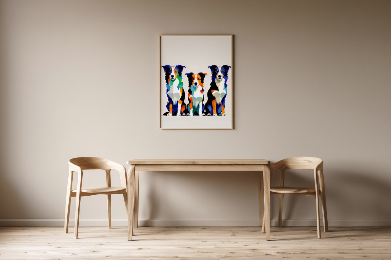 Border Collie Poster – Modern Dog Pop Art Print