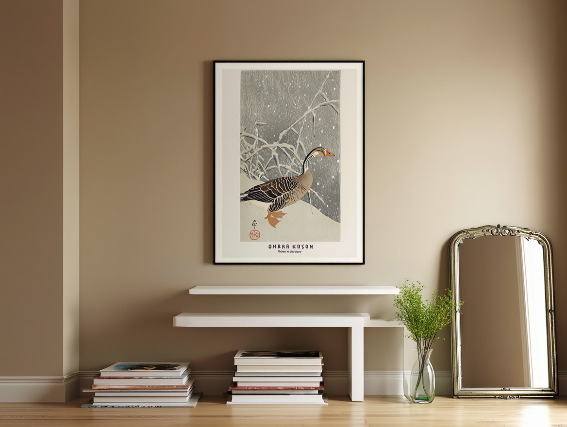 Ohara Koson - Goose on the Snow Poster