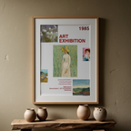 Kunstudstilling fra 1985 – Vintage museumsplakat