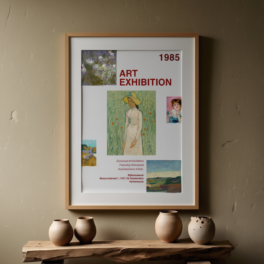 1985 Art Exhibition – Vintage Museum Poster