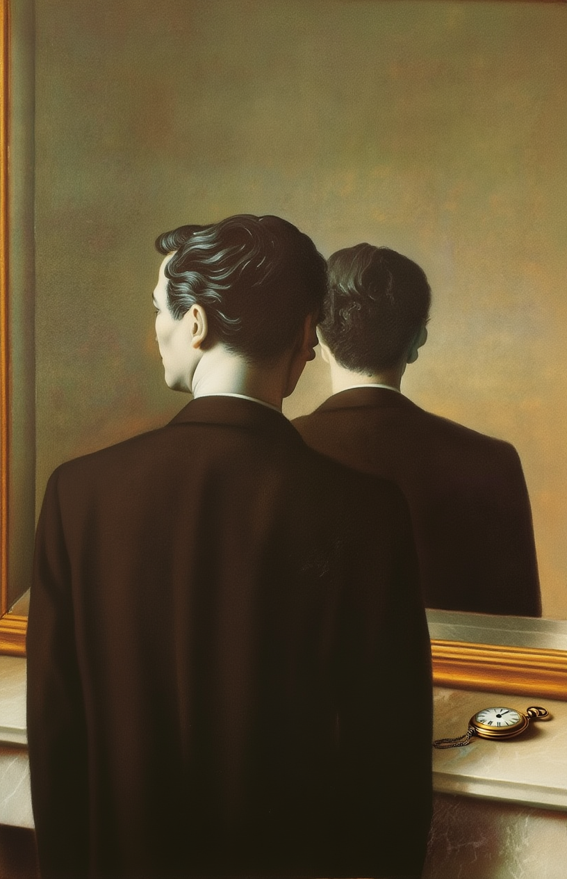 The Sky Beyond the Mirror – Inspired by René Magritte