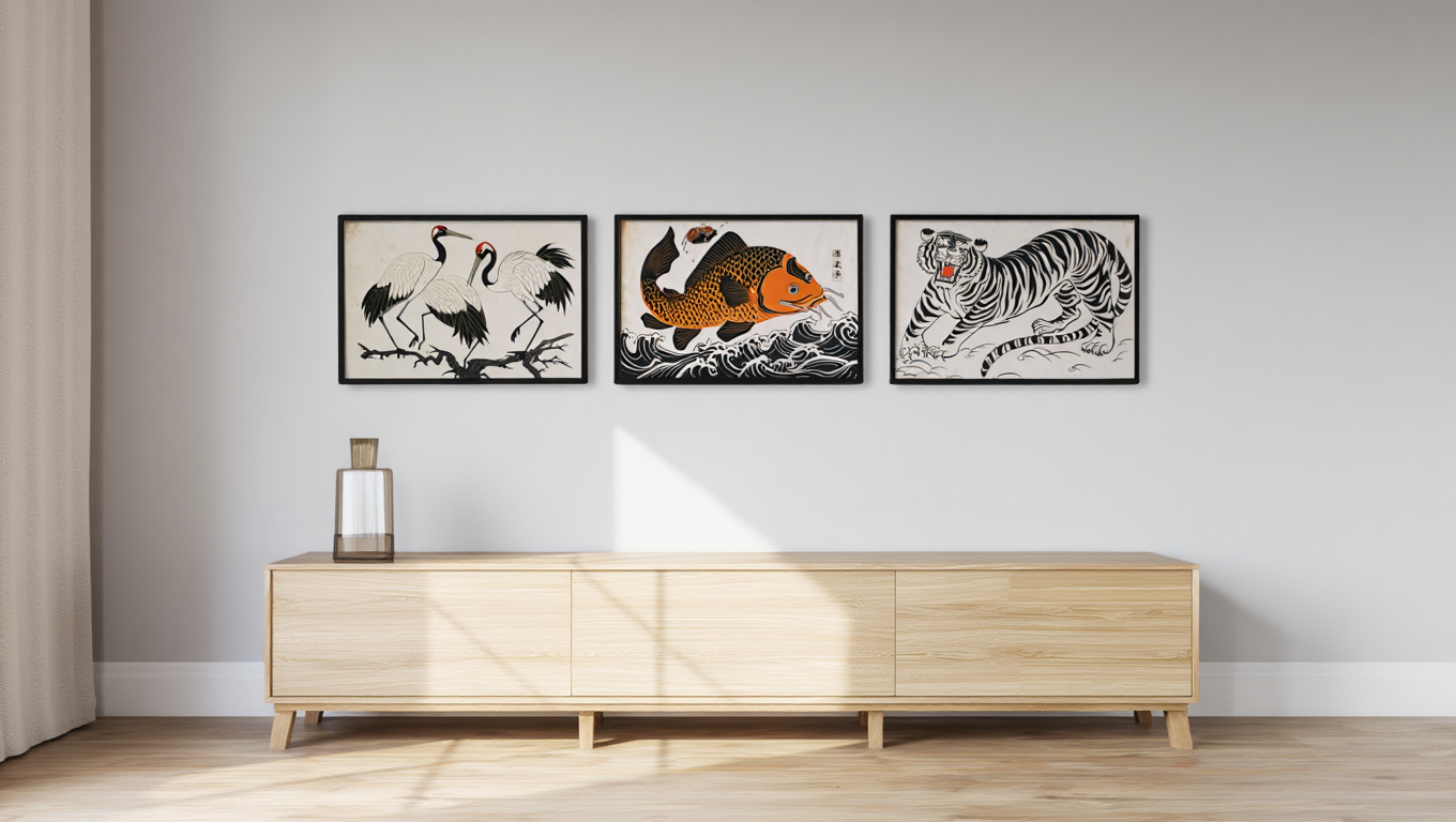 Vintage Japanese Animal Art – Set of 3