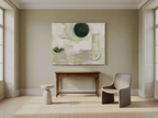 Canvas Print Sage Green Dot | Minimalist Geometric Wall Art