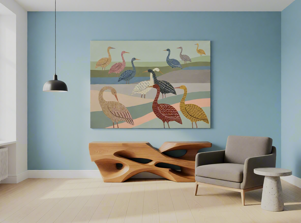 Canvas Print Colourful Ducks | Contemporary Animal Wall Art