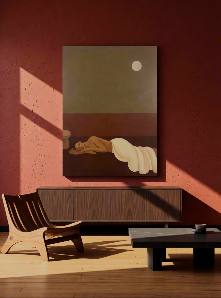 Canvas Print Sleeping Beauty | Dreamlike Figurative Wall Art