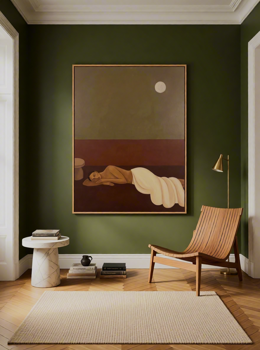 Canvas Print Sleeping Beauty | Dreamlike Figurative Wall Art
