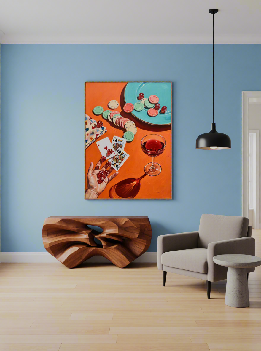 Canvas Print Poker Games | Vintage Casino Wall Art