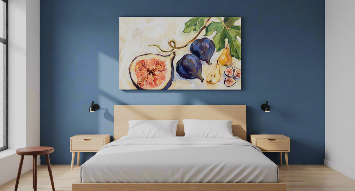Canvas Print Purple Figs | Colourful Fruit Still Life Wall Art