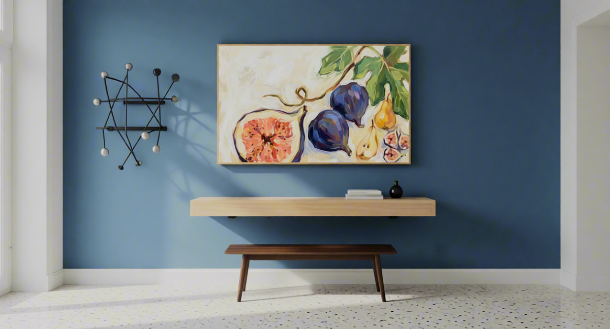Canvas Print Purple Figs | Colourful Fruit Still Life Wall Art