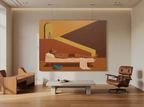 Canvas Print Therapist Bench | Contemporary Figurative Wall Art