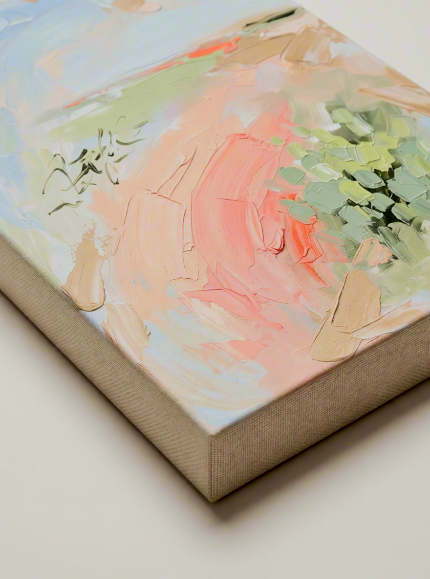 Canvas Print Colourful Garden Watercolour | Contemporary Floral