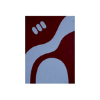 Canvas Print Geometric Burgundy and Blue Lines | Abstract Modern Wall Art