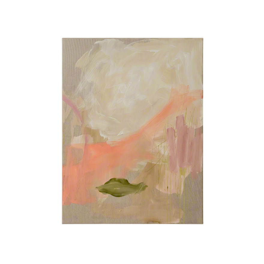 Canvas Print Soft Blush Minimalist Line Art | Contemporary Abstract Wall Art