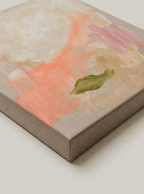 Canvas Print Soft Blush Minimalist Line Art | Contemporary Abstract Wall Art