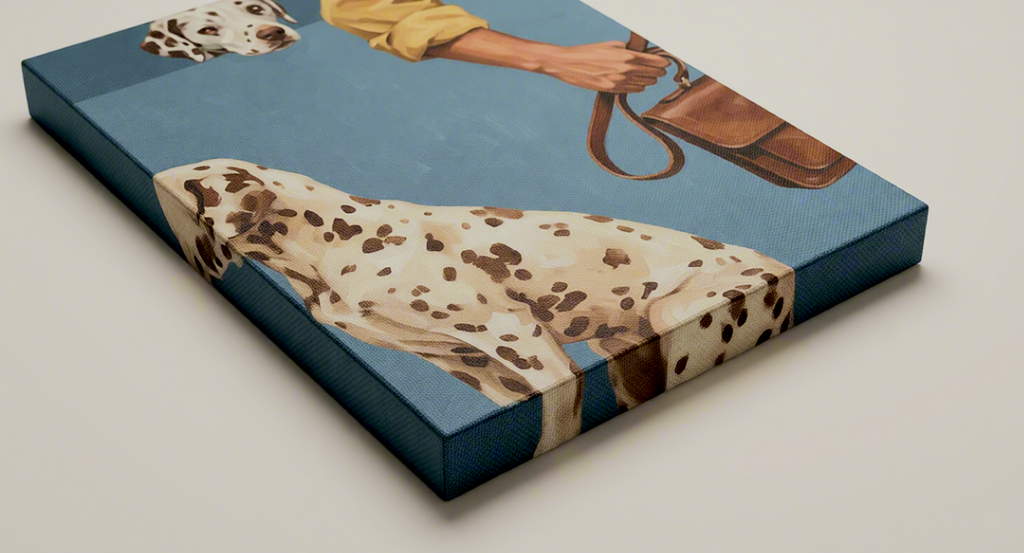Canvas Print Dalmatian on Powder Blue | Contemporary Dog Wall Art