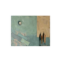 Canvas Print Teal Abstract Tall Figures | Contemporary Figurative Wall Art