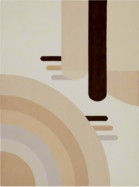 Set of 2 Canvas Prints – Beige Abstract & Abstract Life Line Path | Contemporary Minimalist Wall Art