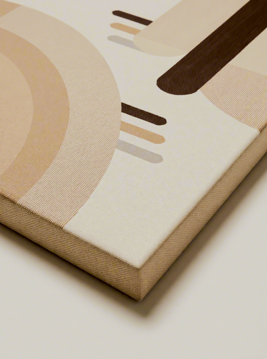 Canvas Print Beige Abstract | Contemporary Minimalist Wall Art