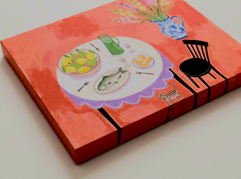Canvas Print Colourful Dinner Table | Contemporary Still Life Wall Art
