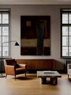 Canvas Print Rich Dark Oak | Contemporary Abstract Wall Art