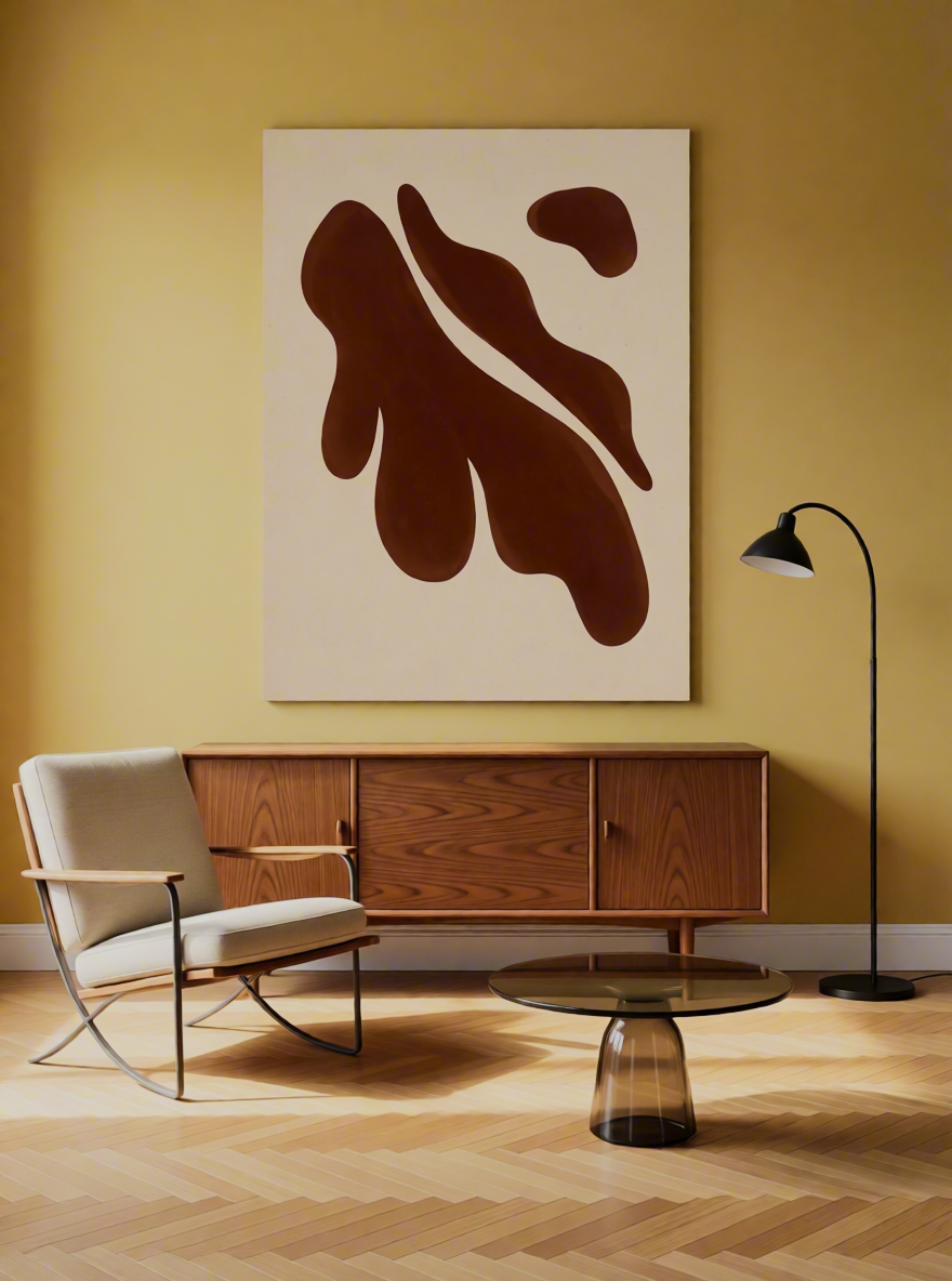 Canvas Print Brown Leaves | Contemporary Botanical Wall Art
