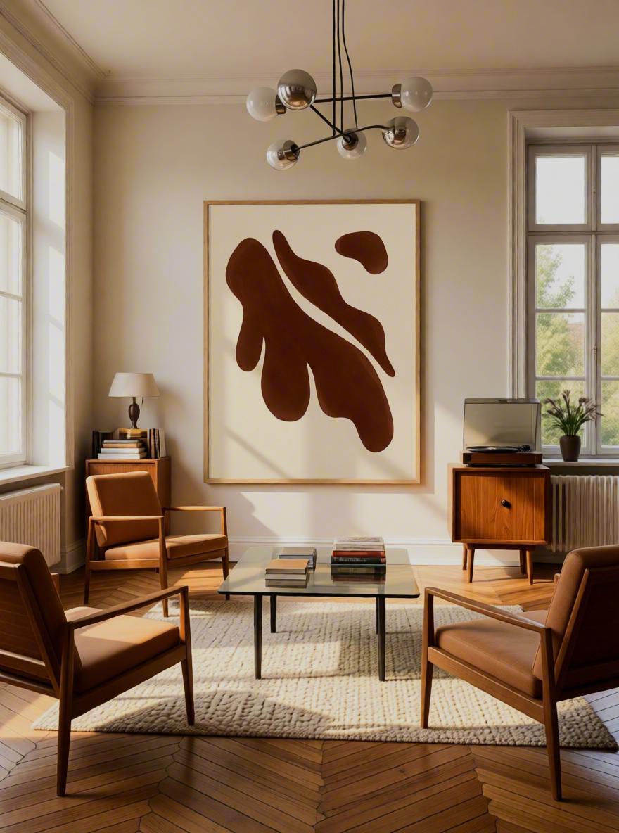 Canvas Print Brown Leaves | Contemporary Botanical Wall Art