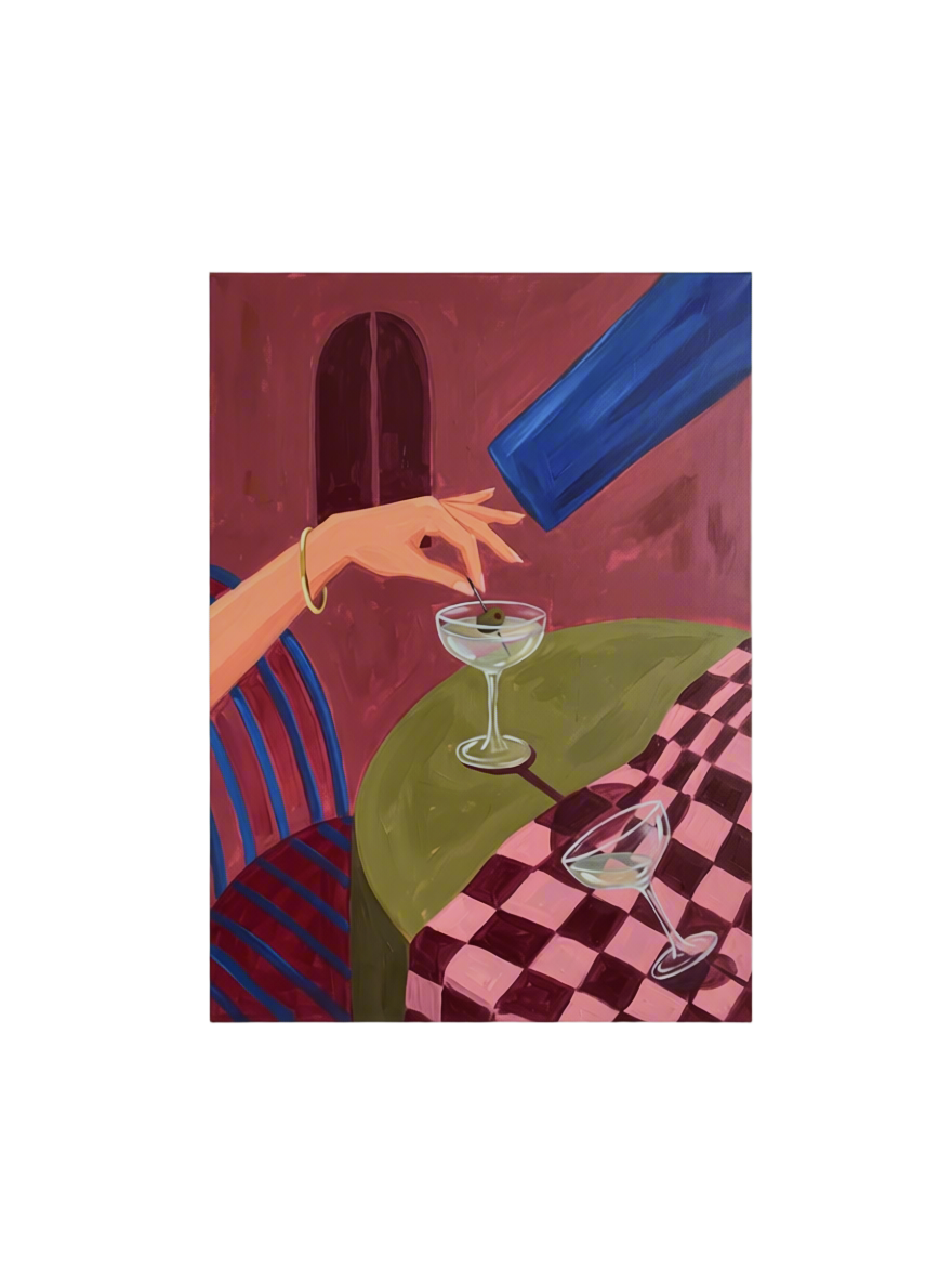 Canvas Print A Dirty Martini Please | Contemporary Cocktail Wall Art