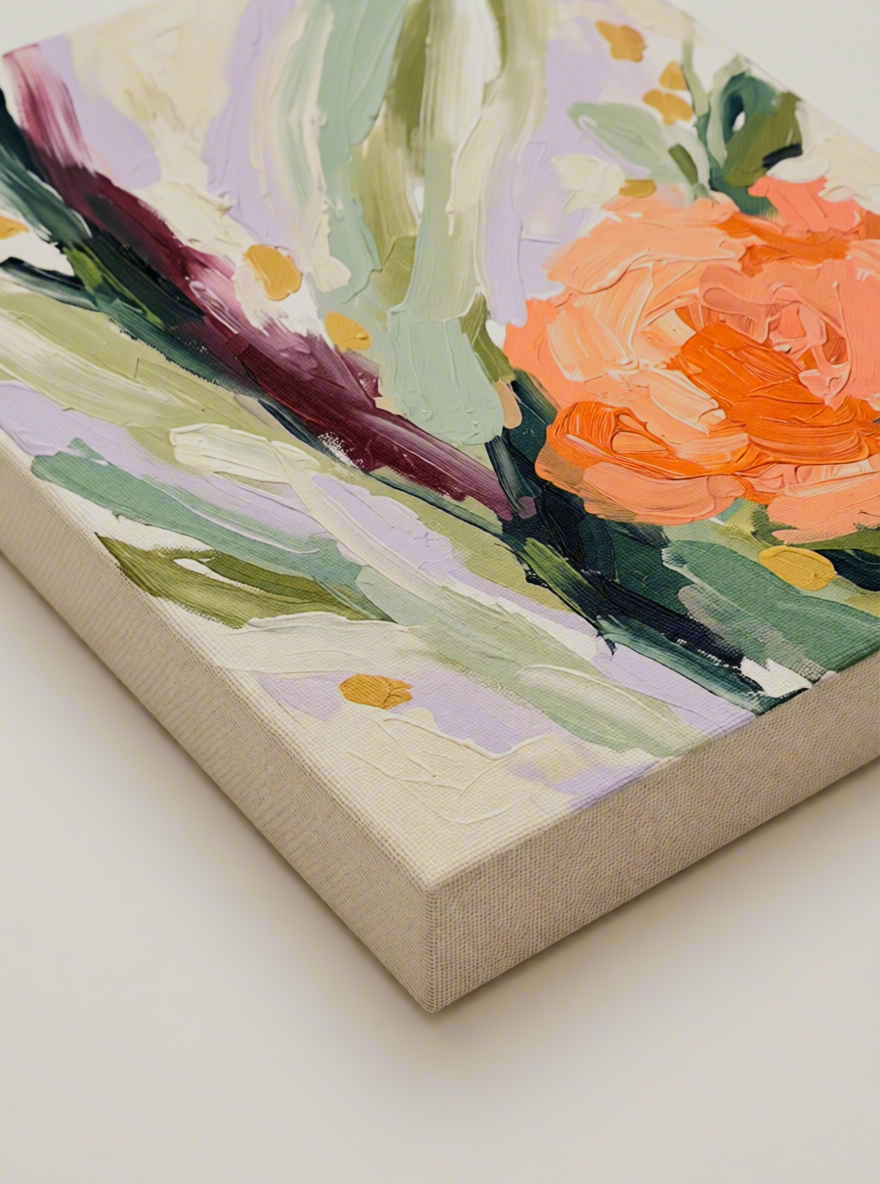 Canvas Print Brushed Paint | Contemporary Abstract Wall Art