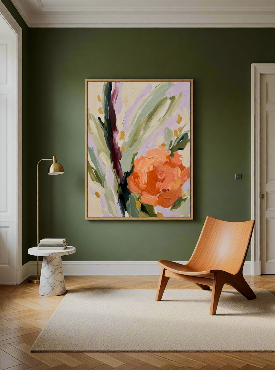 Canvas Print Brushed Paint | Contemporary Abstract Wall Art