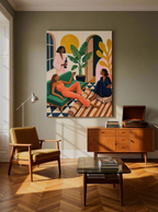 Canvas Print Friday Night Gossip | Contemporary Figurative Wall Art