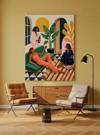 Canvas Print Friday Night Gossip | Contemporary Figurative Wall Art