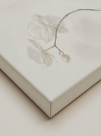 Crisp Floral in Fog Canvas Print | Minimalist Botanical Wall Art