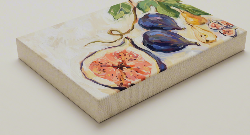 Canvas Print Purple Figs | Colourful Fruit Still Life Wall Art