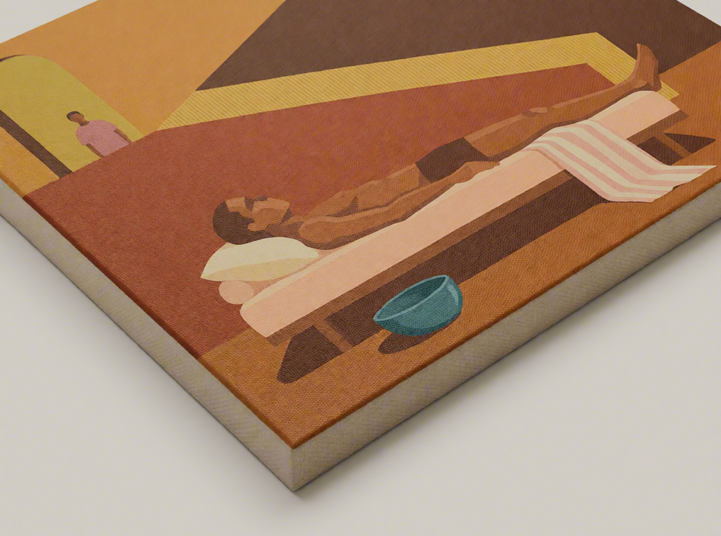 Canvas Print Therapist Bench | Contemporary Figurative Wall Art