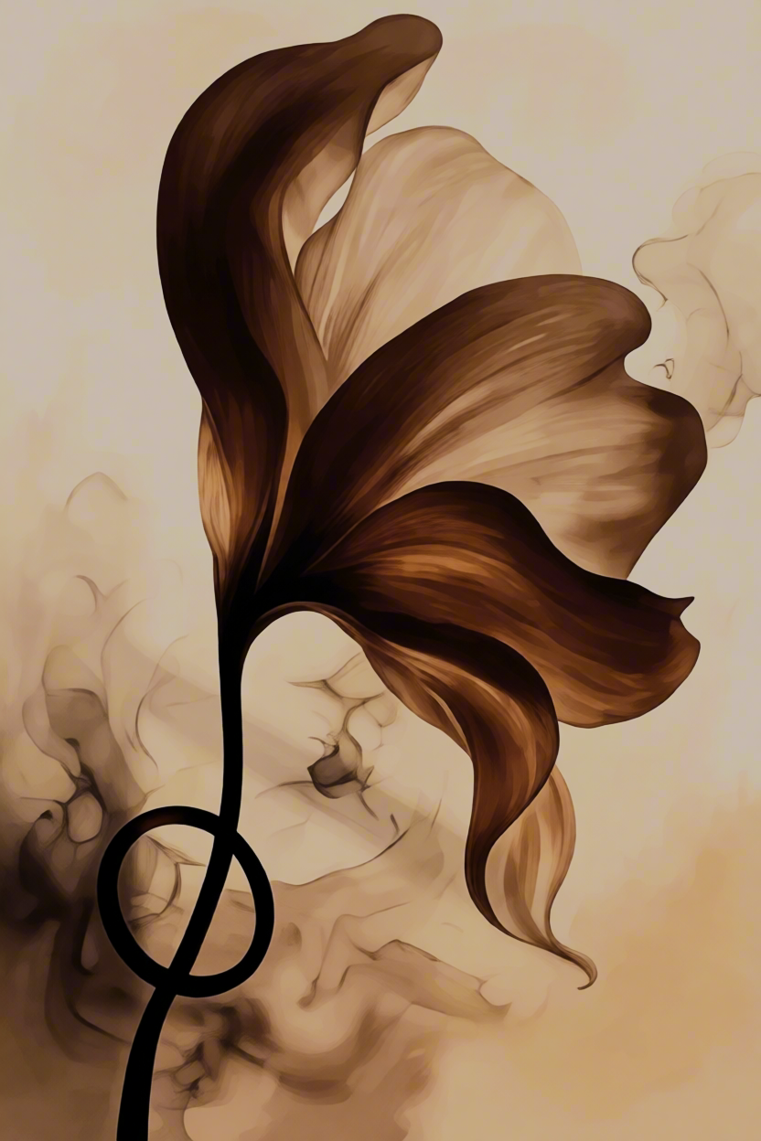 Set of 2 Canvas Prints – Smoked Amber Floral Ray & To the Moon and Back | Floral and Celestial Wall Art