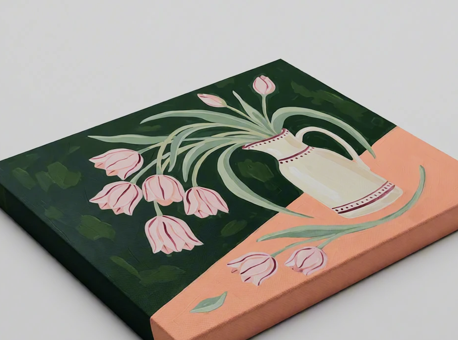 Canvas Print Emerald Floral | Botanical Flower Wall Art
