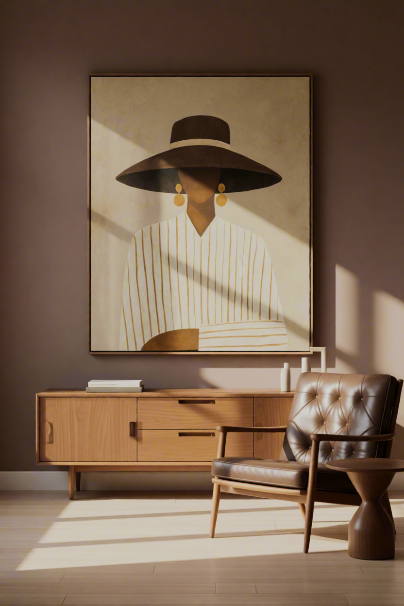 Canvas Print "I Say, You Slay" | Contemporary Stunning Black Woman Fashion Wall Art