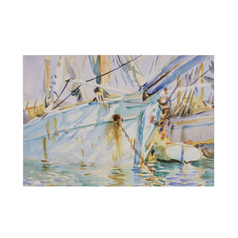 Canvas Print In a Levantine Port – John Singer Sargent Poster | Mediterranean Harbor Scene Art