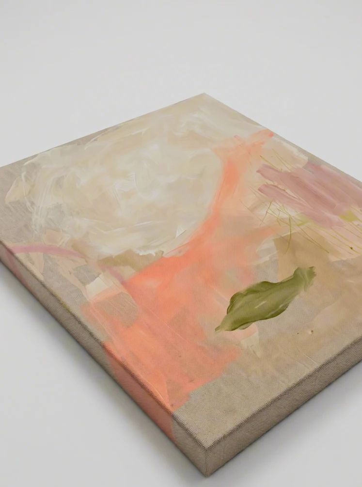 Canvas Print Soft Blush Minimalist Line Art | Contemporary Abstract Wall Art