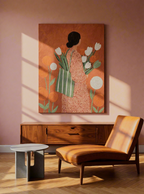 Canvas Print Terracotta Tulip | Contemporary Botanical Floral Wall Art