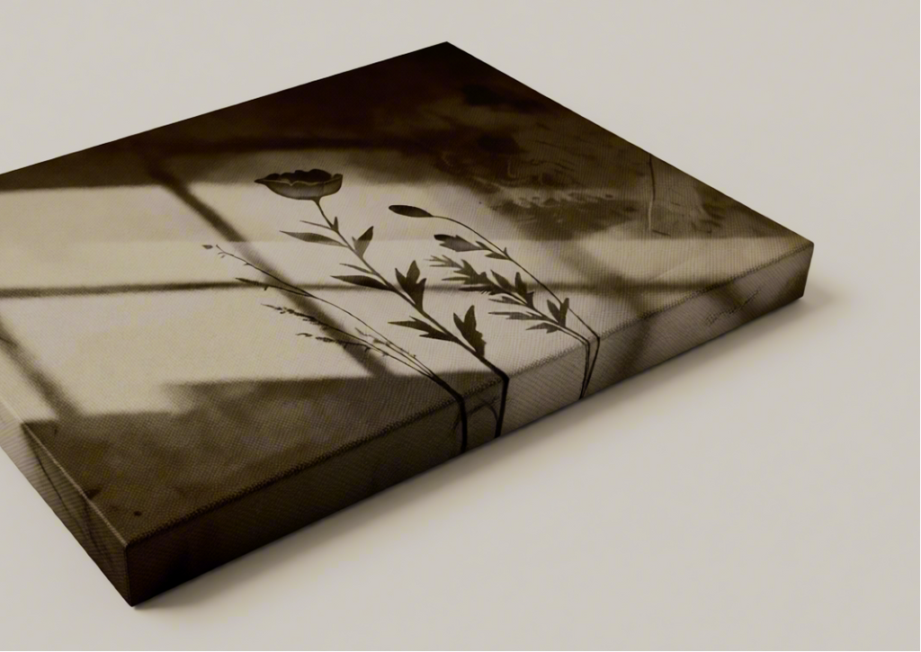 Canvas Print Floral Shadow Play | Botanical Wall Art