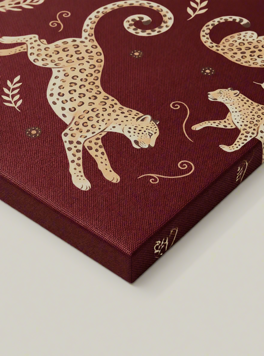 Canvas Print Playful Leopards | Wildlife Animal Wall Art