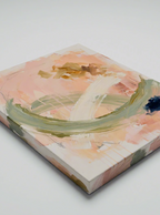Canvas Print Watercolour Soft Blush Lines | Contemporary Abstract Wall Art